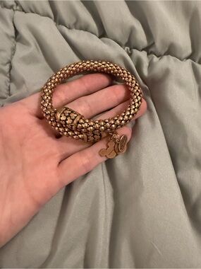 Alex and Ani Rose Gold Braided Charm Bracelet